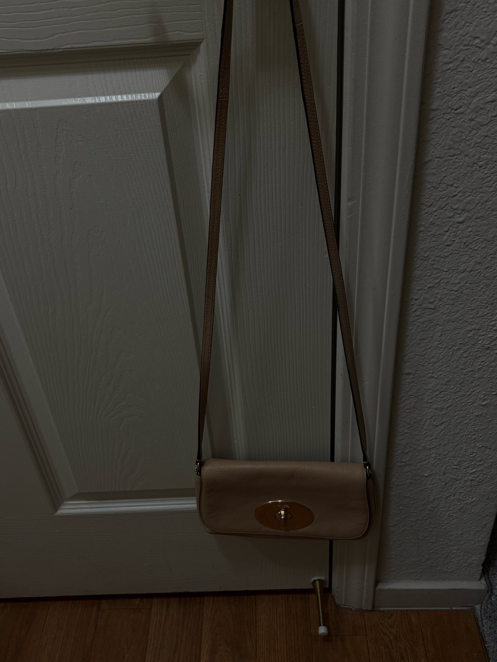 Coach Beige Crossbody Bag with Gold Hardware